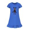 Kids Girls 99 Nights In the Forest Printed Ruffle Short Sleeves Casual Dress