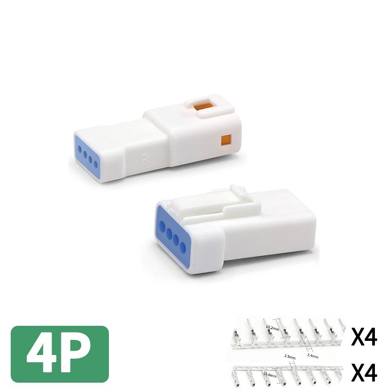 2 3 4 6 8 Pin Way JST Automotive Waterproof Cable Connector Socket Male and Female Butt Plug for Benz BMW
