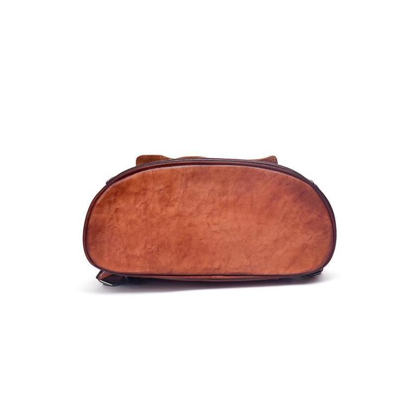 Johnature Винтажный рюкзак из натуральной кожи, большая вместительная женская сумка, однотонные сумки из натуральной яловой кожи для отдыха, дорожные сумки