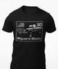 Футболка унисекс с коротким рукавом, черная, квадратная, 1986 Chevy K30 Silverado