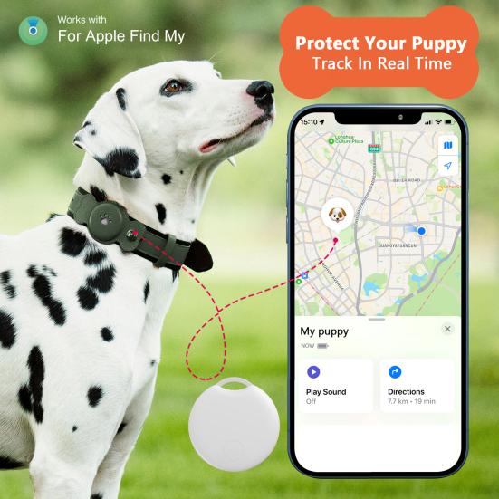 Ошейник для домашних животных с водонепроницаемым GPS-трекером для отслеживания местоположения собак в реальном времени и длительным сроком службы батареи