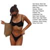 2Pcs/Set Women Bikini Set Breast Pads Steel Support Adjustable Straps Bra High Waist Bottom Set Quick Drying Swimwear