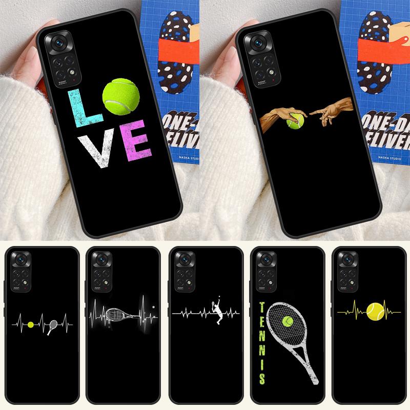 Tennis Ball Rackets Case For Xiaomi Redmi Note 13 14 9 10 11 12 Pro 10S 11S 12S Cover For Redmi 13C 10C 12C 14C