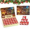 Рождественский адвент-календарь 2024 пазл семейные мероприятия календарь обратного отсчета головоломка с 24 коробками 1008 деталей игра для снятия стресса