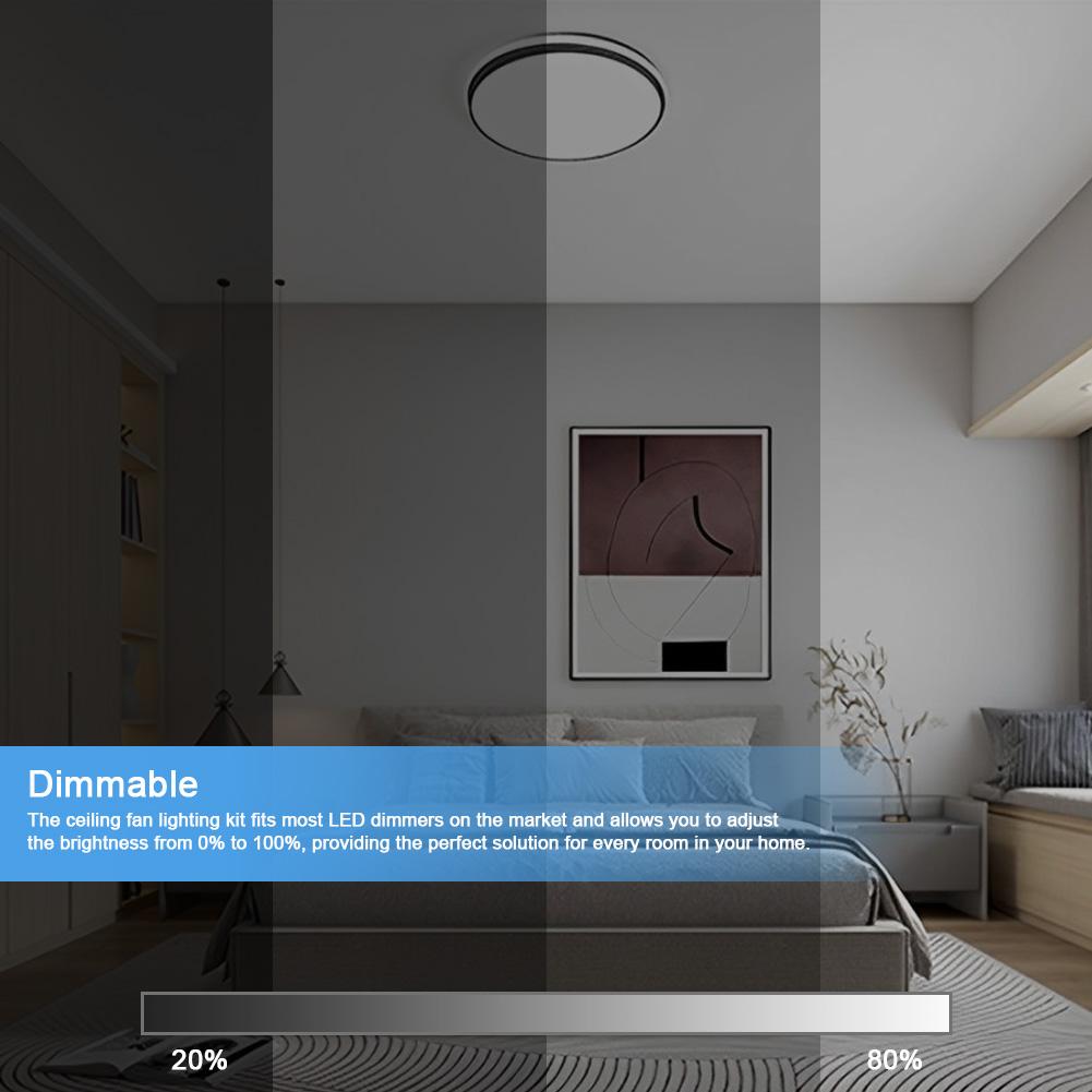3,94 дюйма Диммируемый светодиодный светильник для потолочного вентилятора Замена Светодиодный комплект для потолочного вентилятора 18 Вт 1530 лм Замена панели для потолочного светильника