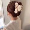 Fur Pure Color Korean Style Hair Clip Plush Hair Claw Leopard Grasp Clip Female Hair Accessories