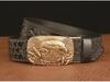 Men's Cross-Border Eagle Buckle Cowhide Belt - Personalized Carved Casual Jeans Accessory