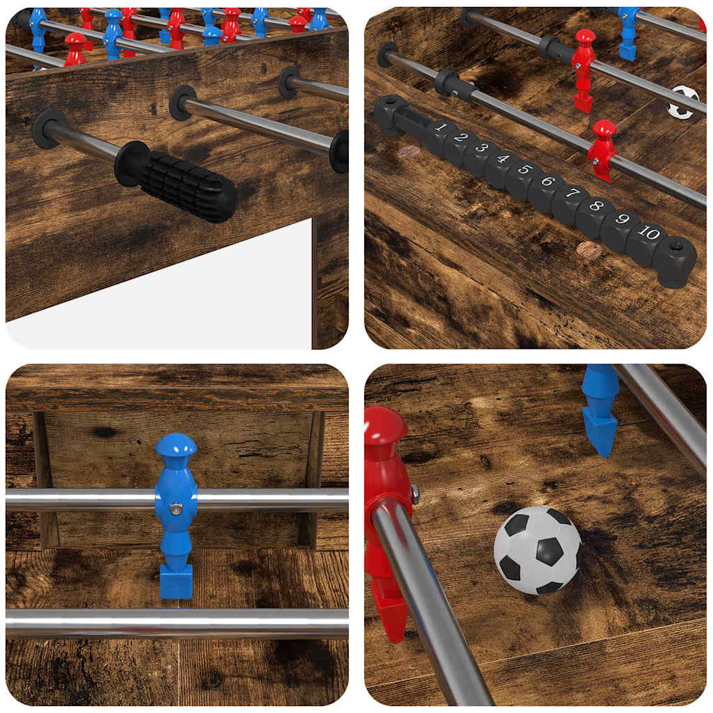 Table Football Table Smoked Oak 125 x 60.5 x 80 cm