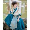 2024 Summer Children's Hanfu: Ancient Style Tang Suit Set for Boys - Short Sleeve Young Master Chinese Studies Outfit