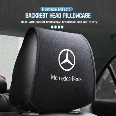 AABIA1 Для Benz Замшевая Накладка на Сиденье с Логотипом Автомобиля Подушка-подголовник Защита от Грязи Подушка для Шеи Аксессуары CITAN VITO SPRINTER CLS SLK Sport ML