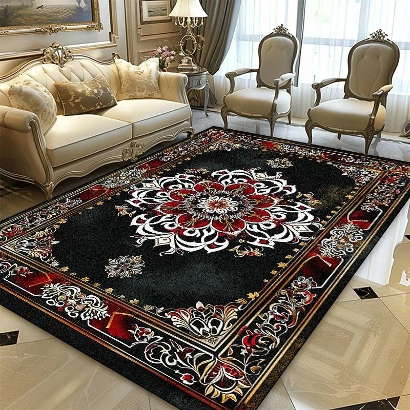 Персидский Черное Золото Роскошный Ковер для Гостиной Ковры Гостиная Маленькие Ковры для Спальни Комната Спальня и Офис Зона Дивана Нескользящий Декор