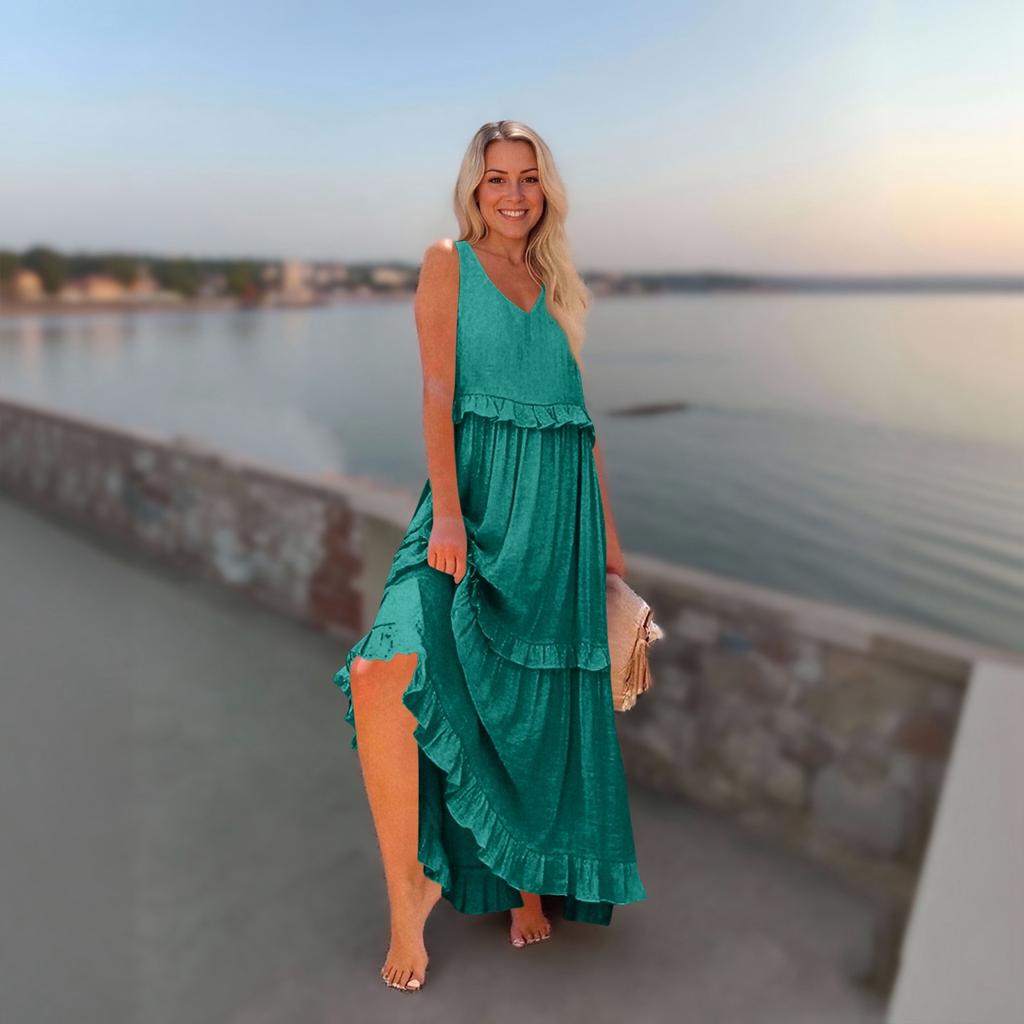 Women's Summer Long Dress Big Swing Beach Dress
