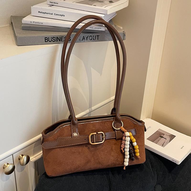 Популярная нишевая замшевая сумка осень-зима 2025 новая сумка-мессенджер для поездок на работу универсальная женская на плечо подмышку