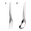Household Dinnerware Chinese Style Long Handle Portable Food Grade Stainless Steel Student Spoon Fork Home