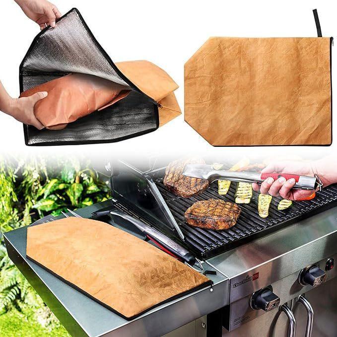 Многоразовый пакет из алюминиевой фольги для отдыха мяса, для барбекю и хранения в путешествии