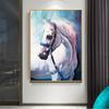 RELIABLI ART White Horse Posters And Prints Animal Pictures Oil Painting On Canvas Wall Art For Living Room Decoration NO FRAME