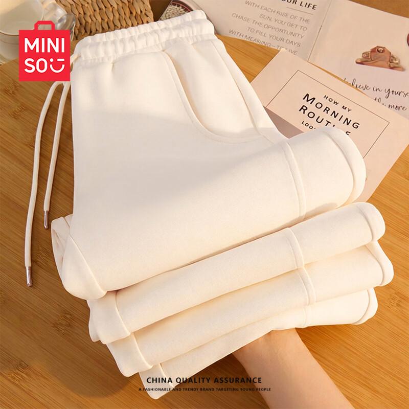 MINISO Женские спортивные штаны с высокой талией и кулиской