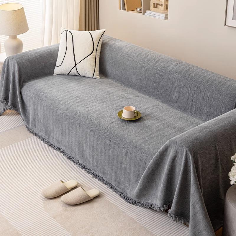 Плюшевый водонепроницаемый чехол для дивана Тедди, универсальный нескользящий чехол для дивана на четыре сезона, ткань с защитой от царапин, пылезащитный чехол