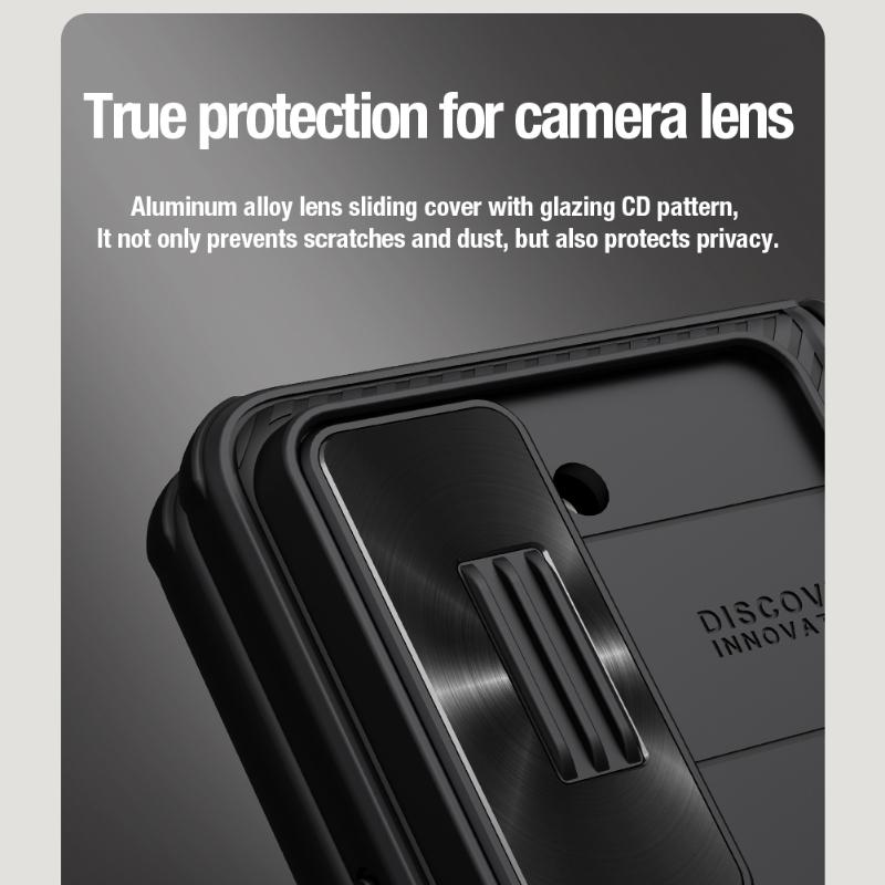 NILLKIN For Samsung Galaxy Z Fold 5 Case With Pen Slot Phone Holder Frosted Shield Fold 180°Folding Cover For Samsung Z Fold5 5G