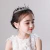Детская корона-тиара, корона принцессы для девочек, повязка для волос с кристаллами Эльзы, Корона, шпилька для девочек, подиум, аксессуары для волос на день рождения