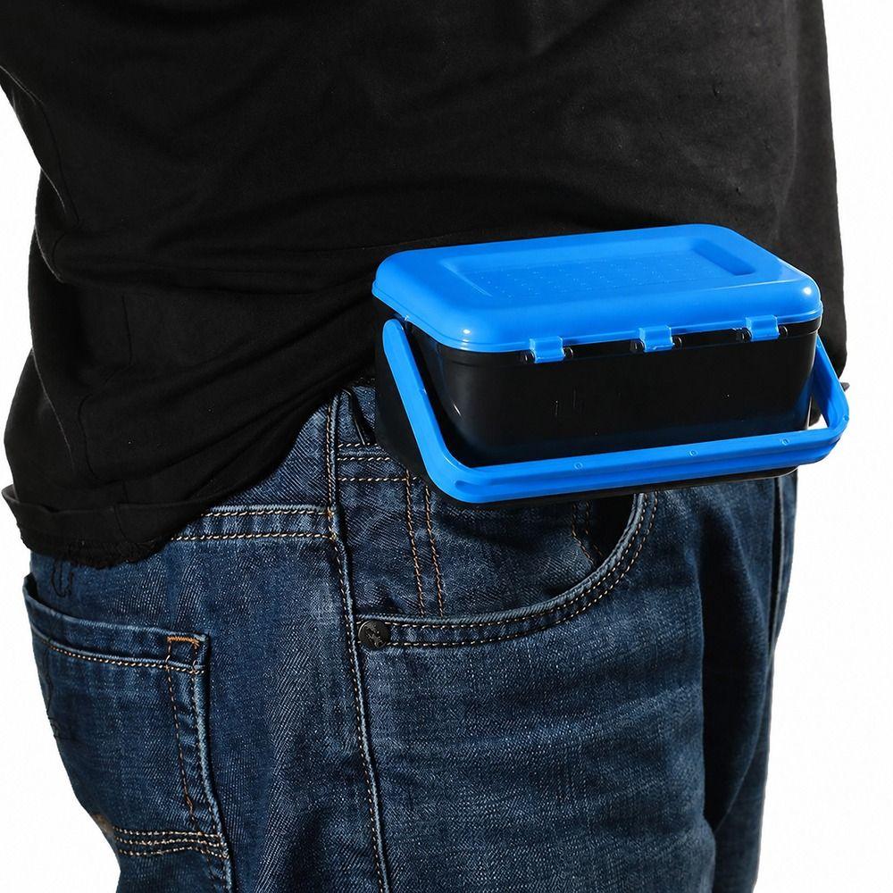 2PCS Plastic Fishing Bait Box with Clip Worm Storage Case Fishing Lure Box Fishing Accessories