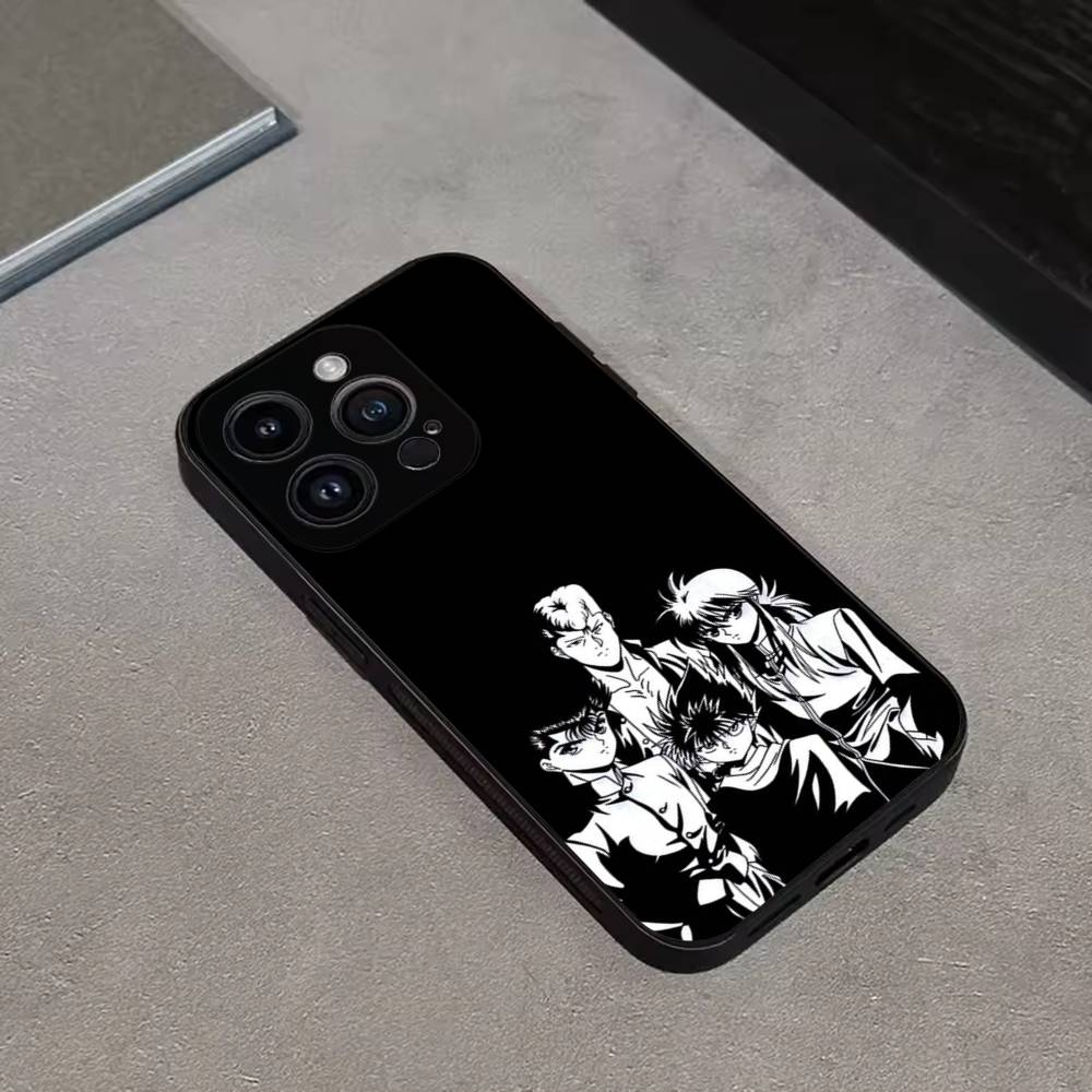 Чехол для телефона с аниме Yu Yu Hakusho для iPhone 16,15,14,13,12,11 Plus,Pro Max,XS,X,XR,SE,Mini,8,7, Мягкий силиконовый черный чехол