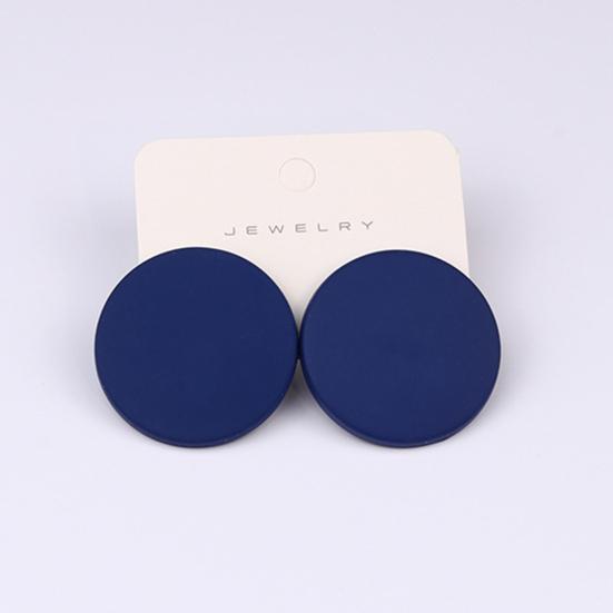 1 пара серег-гвоздиков ярких цветов с геометрическим рисунком, аэрозольная краска, пирсинг, простые для женщин и девочек, большие