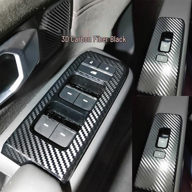 22-23 Jetour Dasheng Защитная пленка для интерьера от царапин: Наклейки «Черный воин» на центральную консоль, рычаг переключения передач, стеклоподъемники