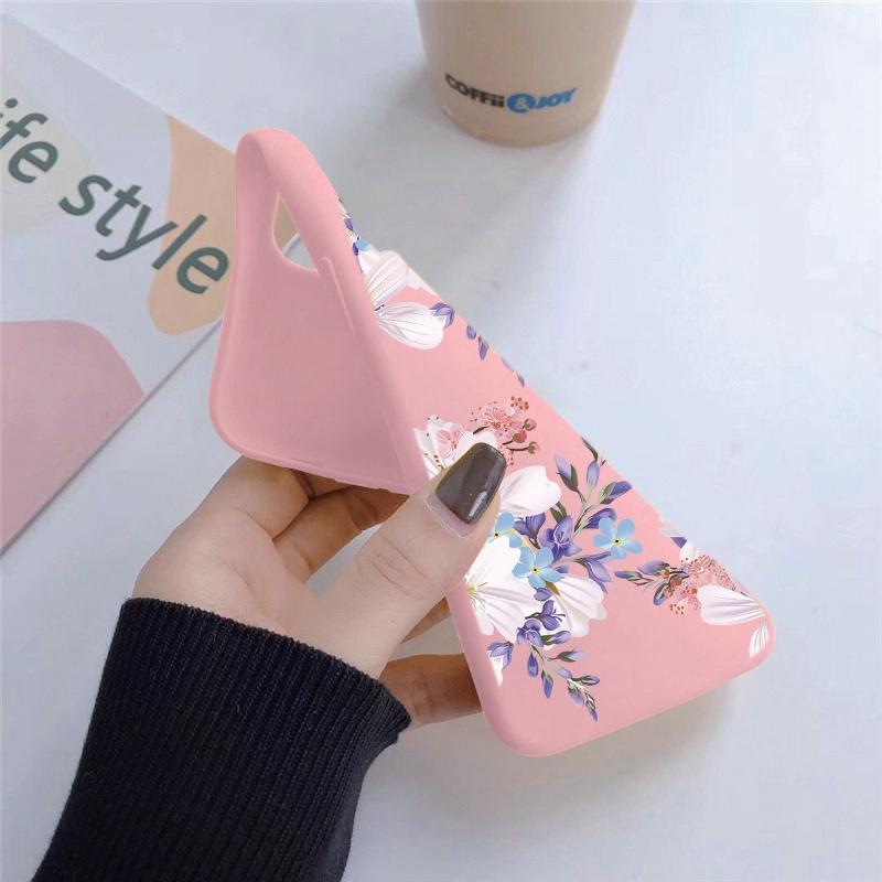 Мягкий силиконовый чехол с цветочным узором для Samsung M35 A35 Xiaomi Redmi Note 13 Pro Poco C65 iPhone Huawei Honor Realme Camera Защитный противоударный чехол