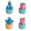 4 шт. 1:12 кукольных миниатюрных кактусов, суккулентов, растений в горшках, украшение для дома и автомобиля