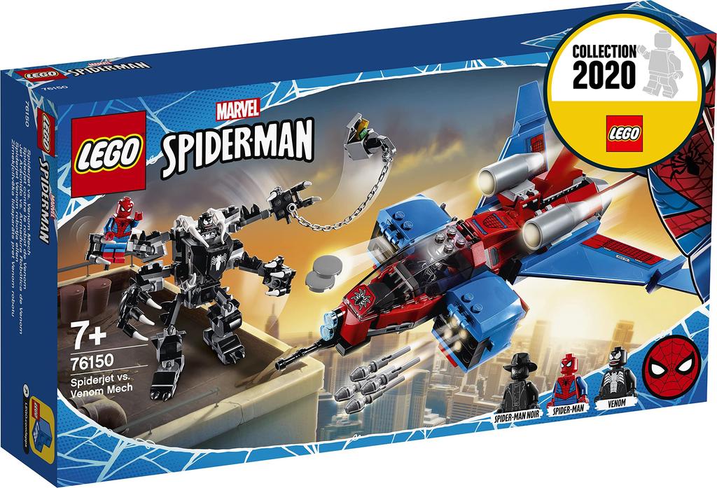 LEGO Super Heroes Spider Jet and Venom Mecha Suit Showdown 76150
