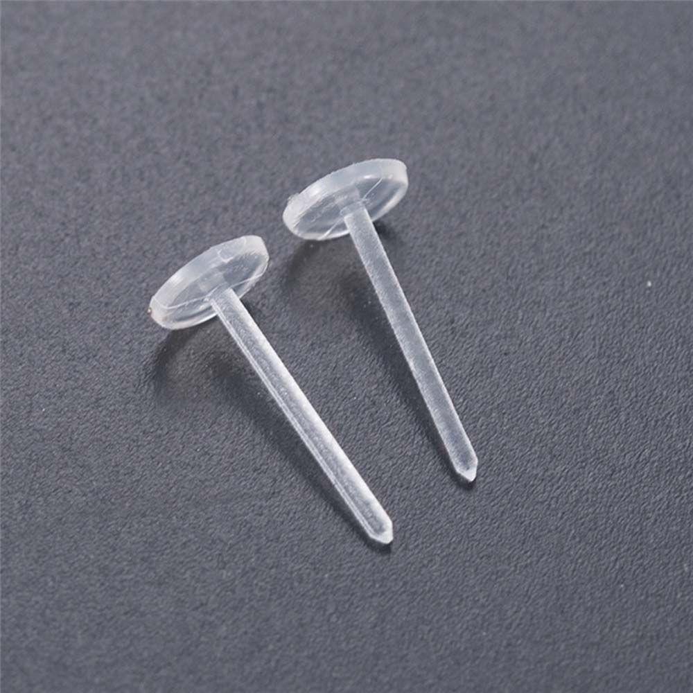 Replacement Jewelry Making Jewelry Parts Ear Hole Blockage Plastic Stud Earring Pure Color Ear Post