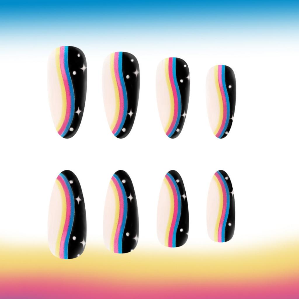 Накладные ногти в форме миндаля, глянцевые, накладные ногти, натуральные, полностью покрывающие накладные ногти, акриловые клеи для ногтей для женщин