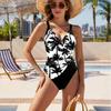 Women's Fashion One-Piece Swimsuit | 1pc | Polyester Knit Fabric | Stretchy, High Elasticity | One-Piece Swimwear | Women | Sports Style