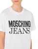 MOSCHINO Джинсовая футболка с логотипом, короткий рукав