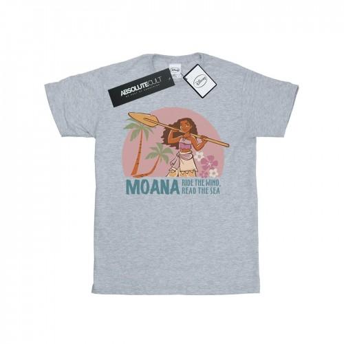 Disney Womens/Ladies Moana Read The Sea Cotton Boyfriend T-Shirt