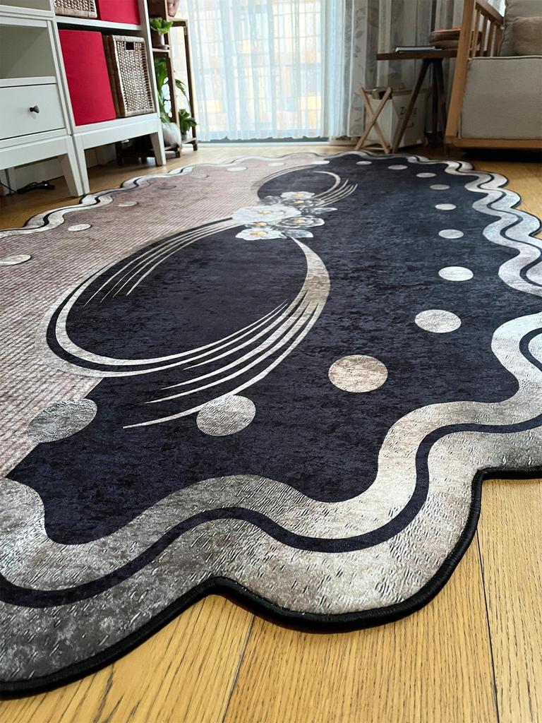 EPeddler Home Современный узор Цифровая печать Нескользящее точечное основание Овальное новое поколение Гостиная, кухня, прихожая Ковер и бегун