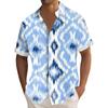 Гавайская рубашка для мужчин, мужские винтажные рубашки для боулинга на пуговицах, летняя пляжная рубашка с коротким рукавом