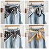 Satin Waist Triangle Scarf Belt Ethnic Style Shirt Extender Fashion Silk Scarf  Women's Fashion