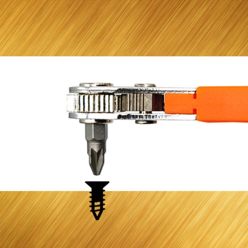 Компактный набор отверток-трещоток с 36 зубьями и магнитным наконечником. Идеален для домашнего DIY и профессиональных ремонтных работ.