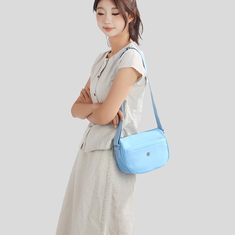 Легкая однотонная нейлоновая сумка кроссбоди Женская сумка Сумка через плечо для мамы