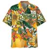 Lemon Pattern Aloha Shirts Women 3D Printed Tropical Fruits Short Sleeve Button Blouse Streetwear Oversized Lapel Hawaiian Shirt