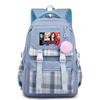 Korean Style Printed Nylon Backpack for Students Large Capacity School Bag Fashionable Commute Shoulder Bag with 15 Inch Laptop Compartment KTB