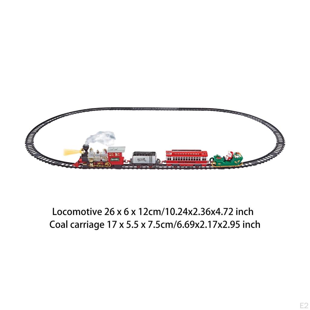 Игрушечный поезд «Рождественская елка» со светом и звуком для помещений, набор игрушек для всей семьи