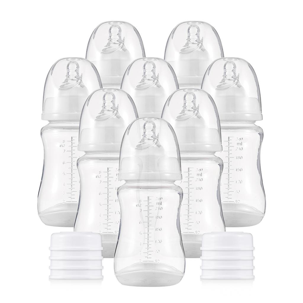 Детские бутылочки с силиконовой соской и крышкой для хранения. Бутылочки для грудного вскармливания для детского питания, полипропиленовое молоко