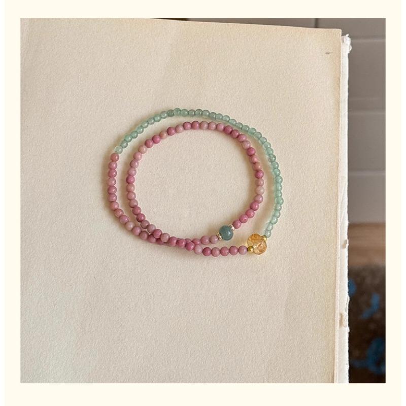 High End Light Luxury Natural Stone Handmade Beaded Bracelet Chinese Style Womens Hand Jewelry