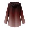 Women's V-neck Hooded Loose Long-sleeved Tops Casual Tops Home Leisure Pajamas Tops