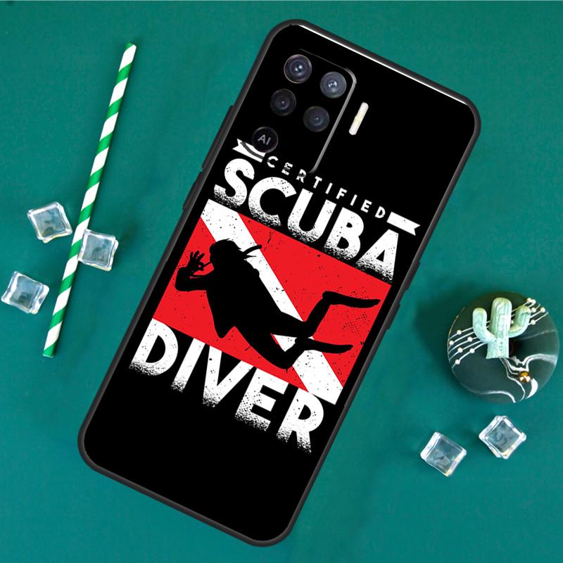Scuba Diving Quote Case For Oppo A17 A15 A40 A60 A80 A16 A76 A96 A18 A38 A58 A78 A98 A91 A57 A74 A94 A54S Cover