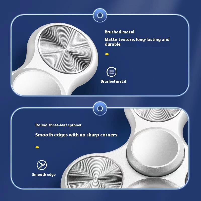 Алюминиевый сплав Трехлопастной Фиджет Спиннер Металлический Снятие Стресса Анти-Тревога Ручная Игрушка Портативный Прочный Подарок Взрослому Инструмент для Расслабления