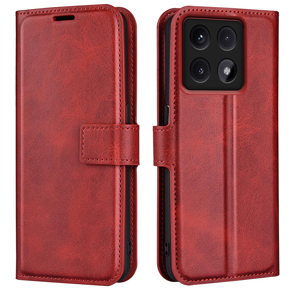 Чехол-подставка для Xiaomi 14T, противоударный, из кожи с текстурой теленка, чехол для телефона